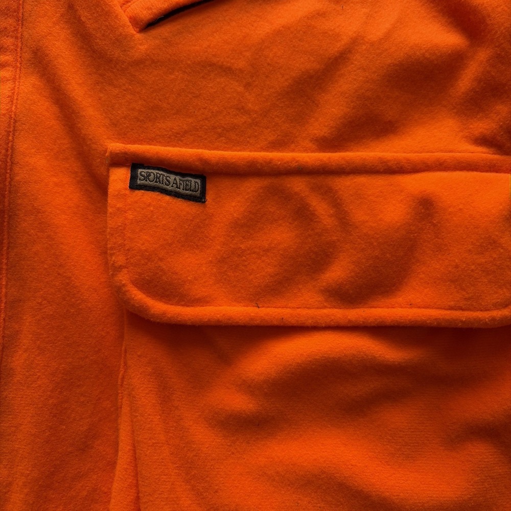 Vintage Sports Afield Blaze Orange Hunting Vest Mens XL Bird Pouch - Picture 3 of 7